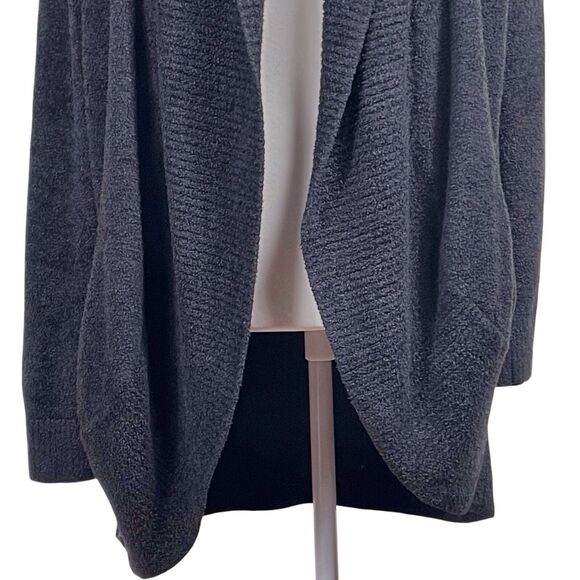 Barefoot Dreams CozyChic Lite Circle Cardigan Size Medium Black 423 - Picture 7 of 16